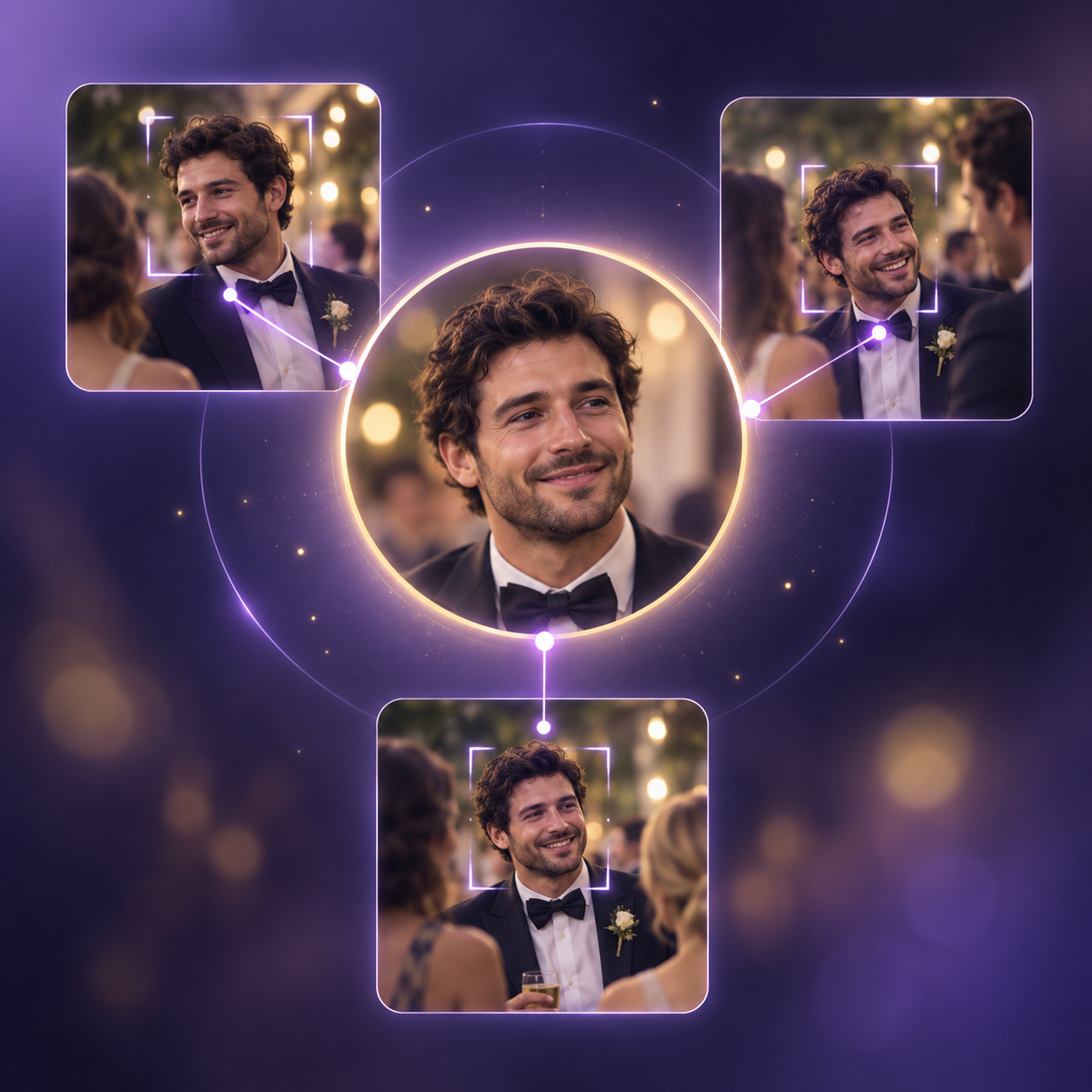 AI matching a guest across event photos